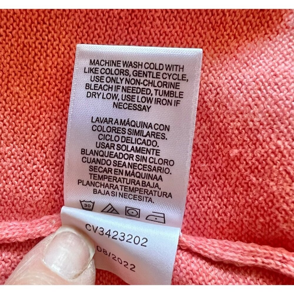 Vince Camuto Women’s Knit Shirt Size L Ocean Coral NWT Pull on - Picture 9 of 11